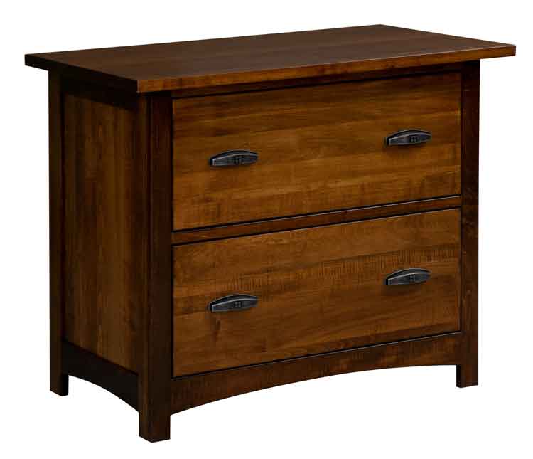 Amish Oakwood Lateral File Cabinet - Click Image to Close