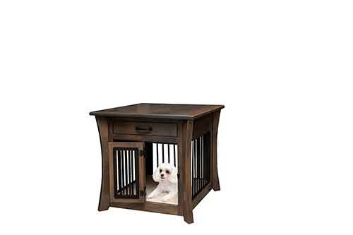 Caledonia Pet End Table with Aluminum Slats - Click Image to Close