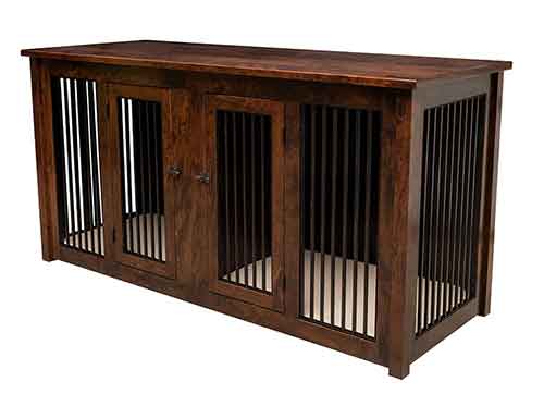 Carson Double Pet Cabinet with Aluminum Slats - Click Image to Close