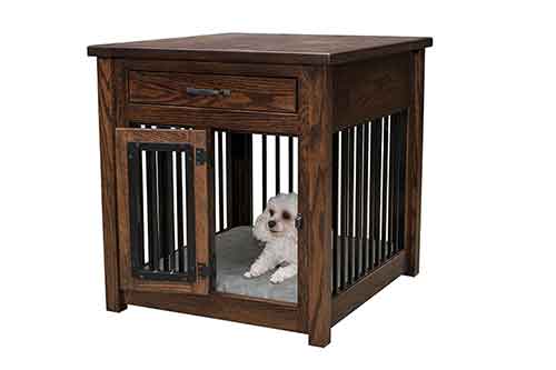 Macy Pet End Table with Aluminum Slats - Click Image to Close