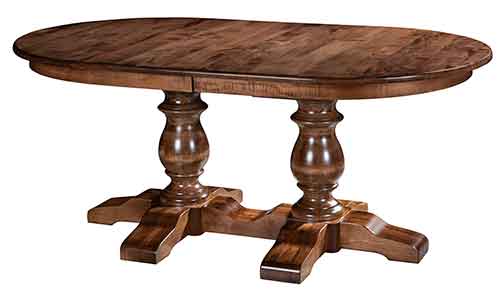 Amish Alex Double Pedestal Table [NWALEXDP]