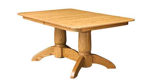 Amish Tuscan Double Pedestal Table - Click Image to Close