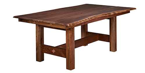 Amish Vintage Live Edge Trestle Table [NW-T780]