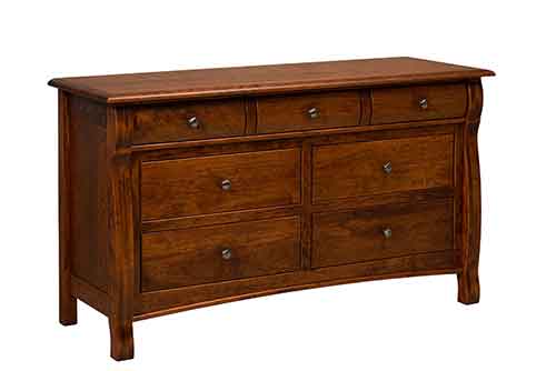 Amish Castlebury 7 Drawer Dresser - Click Image to Close