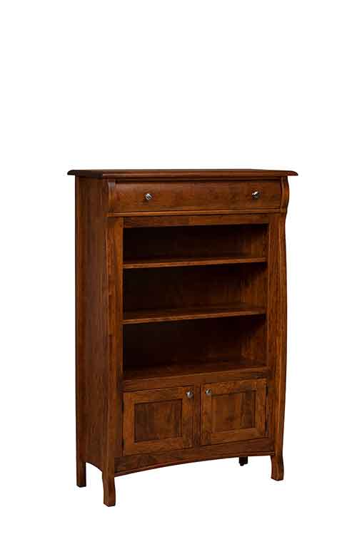 Amish Castlebury Bookcase w/Drawer - Click Image to Close