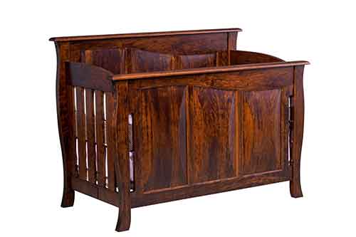 Amish Cayman Crib with Panel Front - Click Image to Close