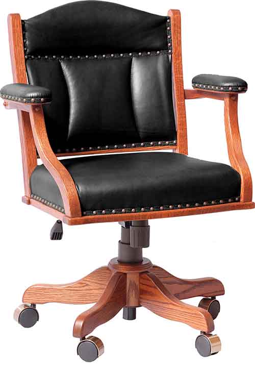 Amish Low Back Desk Chair (with gas lift)