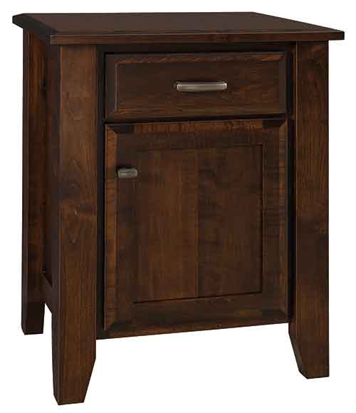 Amish Ashton 1 Drawer 1 Door Nightstand - Click Image to Close