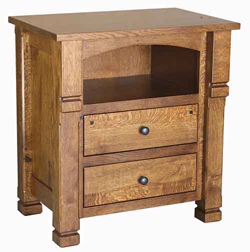 Amish Brockport 2 Drawer Nightstand - Click Image to Close