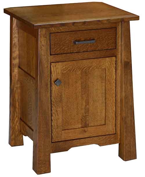 Amish Cambridge 1 Drawer 1 Door Nightstand - Click Image to Close