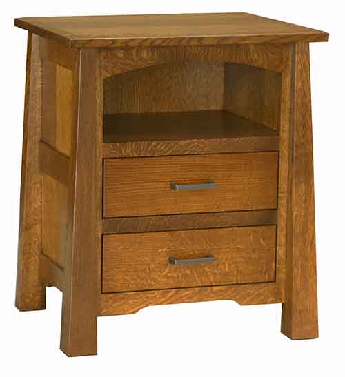 Amish Cambridge 2 Drawer Nightstand - Click Image to Close