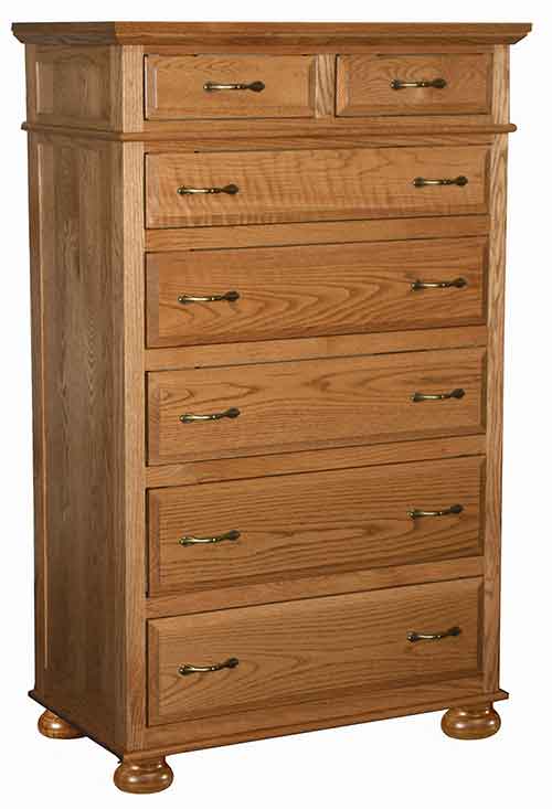 Amish Kountry Treasure 7 Drawer High Chest - Click Image to Close