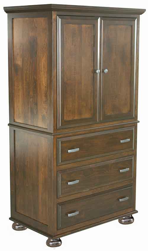 Amish Kountry Treasure 3 Drawer Armoire - Click Image to Close