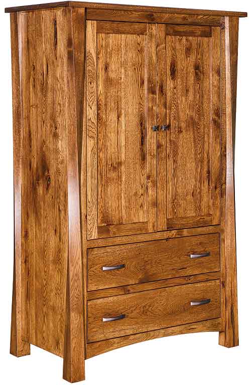 Amish Lexington 2 Drawer Armoire - Click Image to Close