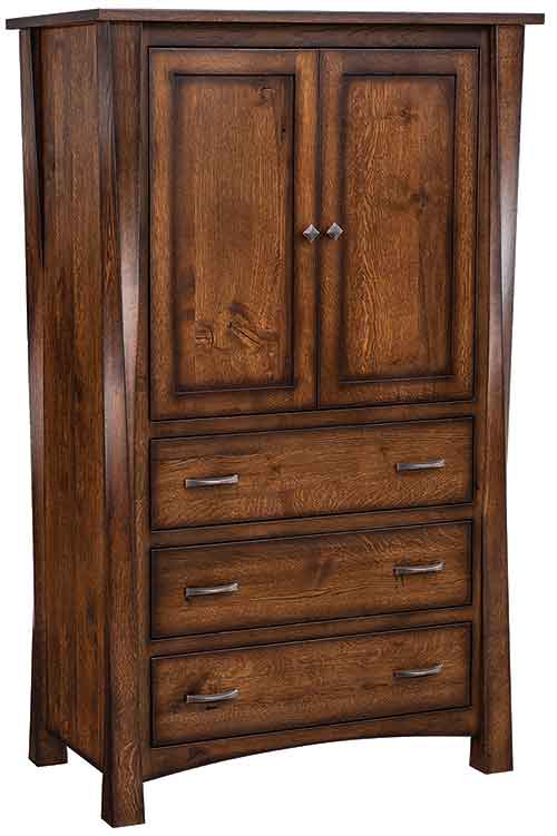 Amish Lexington 3 Drawer Armoire - Click Image to Close