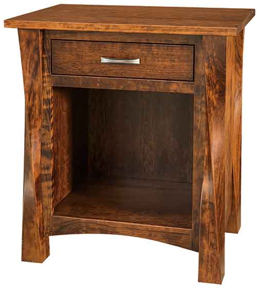 Amish Lexington 1 Drawer Open Nightstand - Click Image to Close