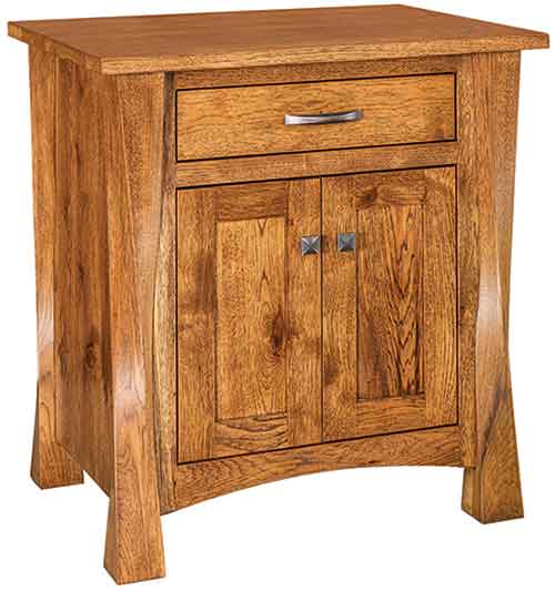 Amish Lexington 1 Drawer 2 Door Night Stand - Click Image to Close
