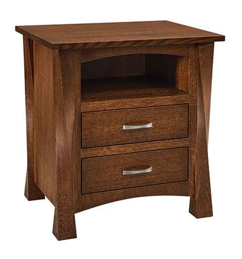 Amish lexington 2 Drawer Nightstand - Click Image to Close