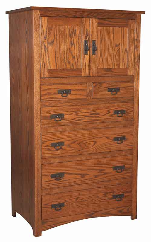 Amish Shaker 6 Drawer Armoire - Click Image to Close