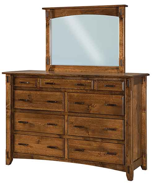 Amish Tacoma 9 Drawer Mule Dresser - Click Image to Close