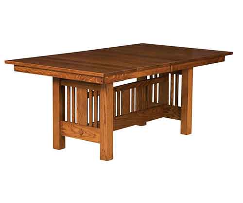 Amish Kingsbury Mission Trestle Table - Click Image to Close