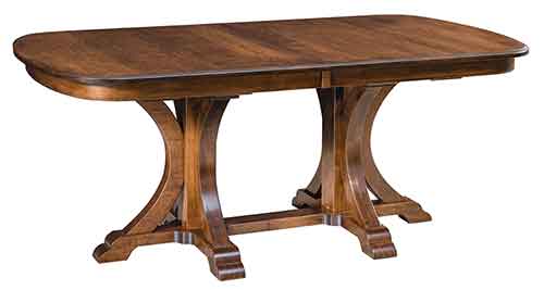 Amish Granite Double Pedestal Table - Click Image to Close