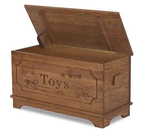 Amish Toy Box with Carving