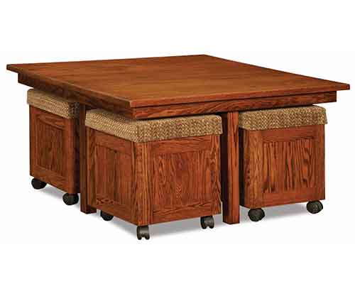 (image for) Amish Five Piece Square Table/Bench Set