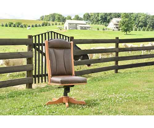 Amish Made Side Desk Chair - Click Image to Close