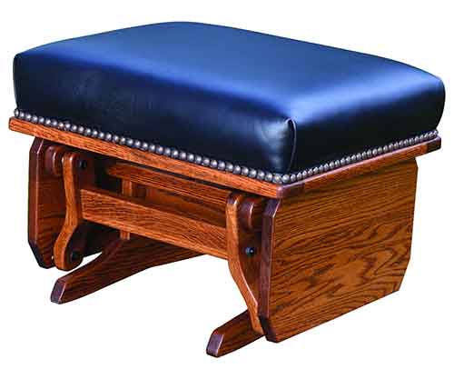 Amish Made Mission Ottoman, solid sides - Click Image to Close