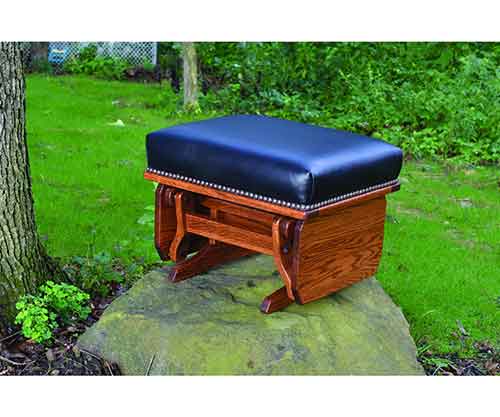 Amish Made Mission Ottoman, solid sides