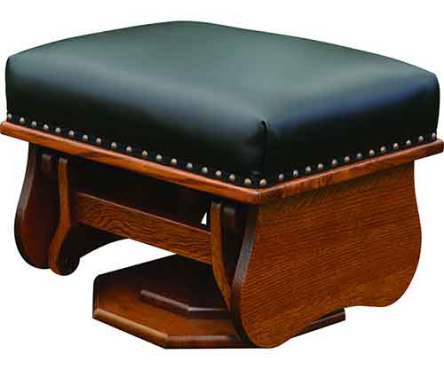 Amish Made Gliding Ottoman, platform base - Click Image to Close