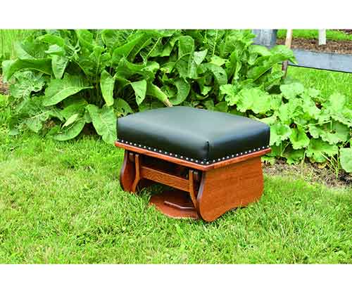 Amish Made Gliding Ottoman, platform base