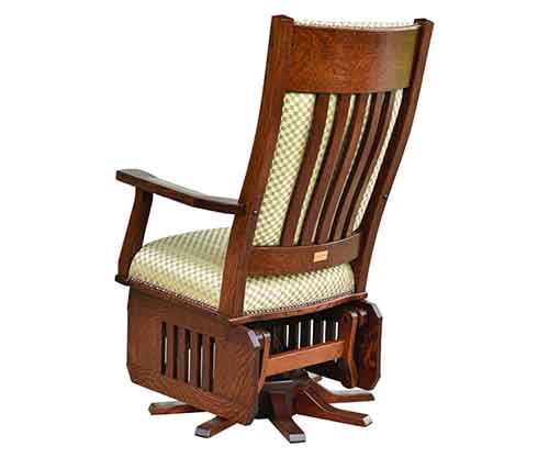 Amish Made Mission Swivel Glider, slat sides