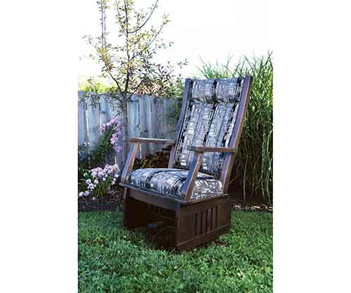 Amish Made Mission Swivel Glider, slat sides