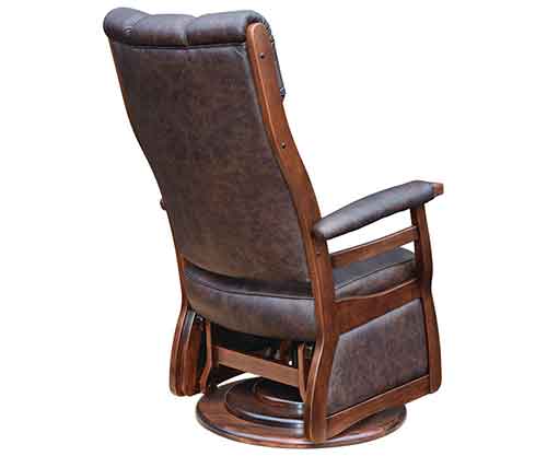 Amish Made Paris High Back Swivel Glider, Uph Arms - Click Image to Close