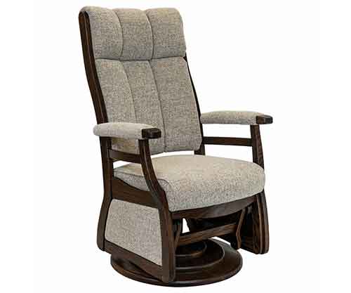 Amish Made Paris High Back Swivel Glider, Uph Arms