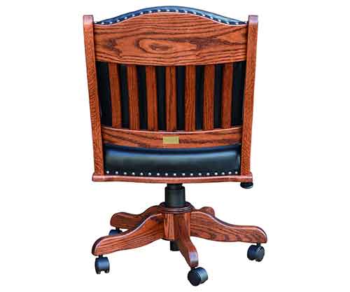 Amish Made Low Back Side Desk Chair - Click Image to Close