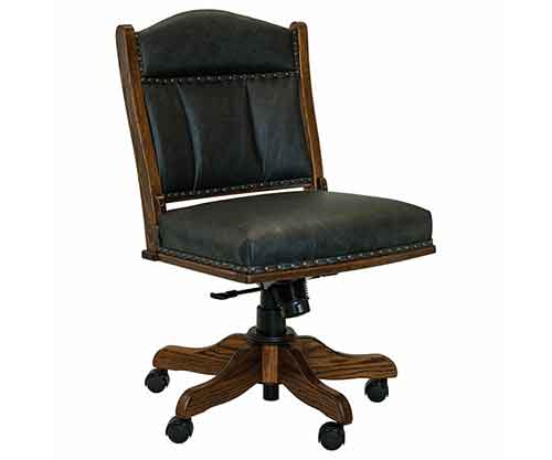 Amish Made Low Back Side Desk Chair - Click Image to Close