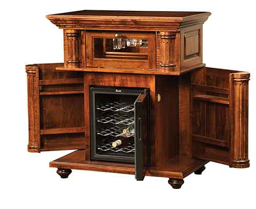 Amish Bryant Wine Cabinet w/wine chiller unit