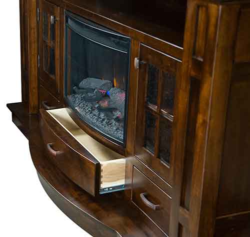 Amish Delgado Fireplace Entertainment Center - Click Image to Close