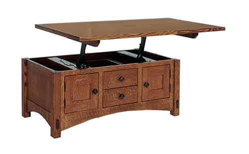 Amish Springhill Cabinet Lift-Top Coffee Table - Click Image to Close