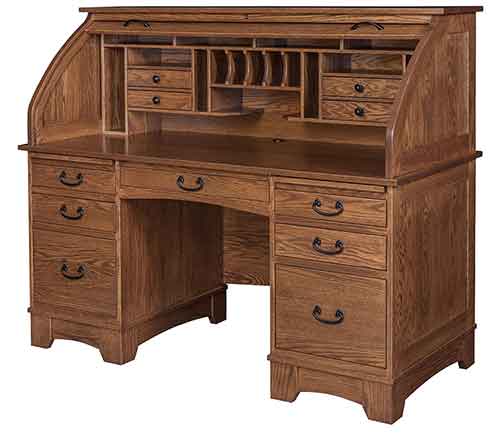 Amish Noble Mission Rolltop Desk