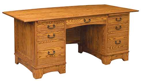 Amish Noble Mission Executive Office Desk - Click Image to Close
