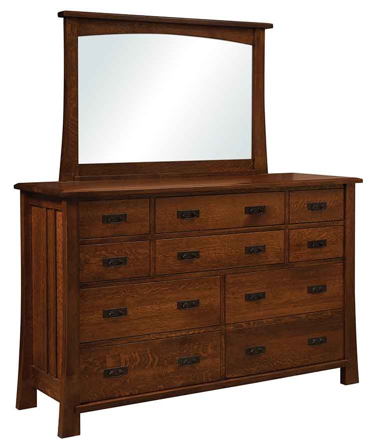 Amish Grant 10 Drawer Dresser - Click Image to Close