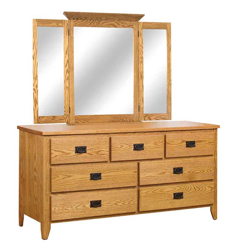 Amish Ridgecrest Mission 7 Drawer Dresser