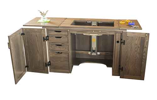 Amish Custom Sewing Machine Cabinet 1 - Click Image to Close