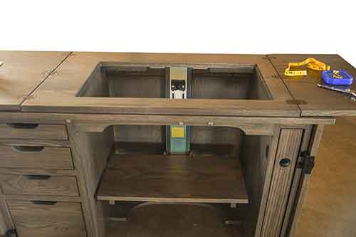 Amish Custom Sewing Machine Cabinet 1