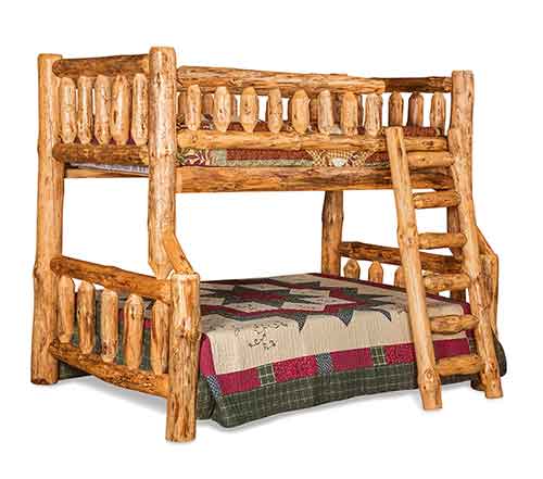 Rustic Full / Twin Bunk bed - Click Image to Close