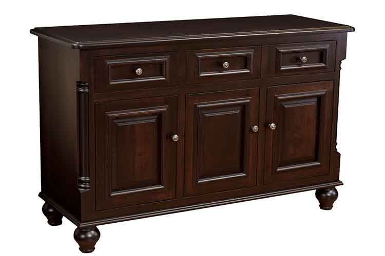 Amish European 3-Door Buffet w/ 3-Drawers